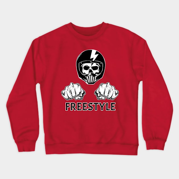 Freestyle helmet Crewneck Sweatshirt by SkullRacerShop